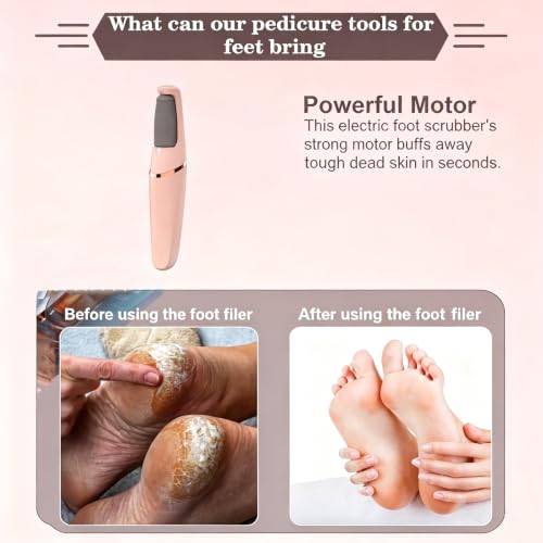 Electric Foot File Callus Remover for Feet Rechargeable & WaterSafe