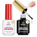 Beetles HEMA-Free Nail Glue & No-Wipe Top Coat Set, 2Pcs 15ml TPO-Free Strong Hold for Press-On Nails & Nail Tips, Easy Soak-Off, Mirror-Shine, Beginner-Friendly & Gentle for Sensitive Nails