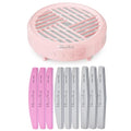 MelodySusie Nail Dust Collector,MelodySusie 9Pcs Nail Buffers Set,Nail Files and Buffers,100/180 Grit, Rhombus Nail Buffer, Professional Nail Care Tools Kit for Home Use,Salon