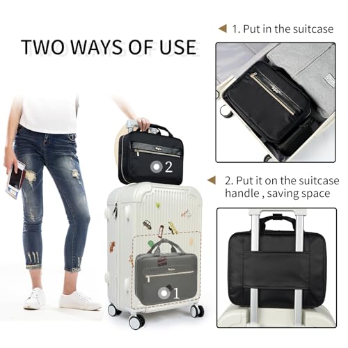 Travel Toiletry Bag, Large Hanging Toiletry Bag for Women Men, Cosmetic Makeup Bag for Traveling, Makeup Organizer for Full-Size Shampoo, Travel Essentials Bag