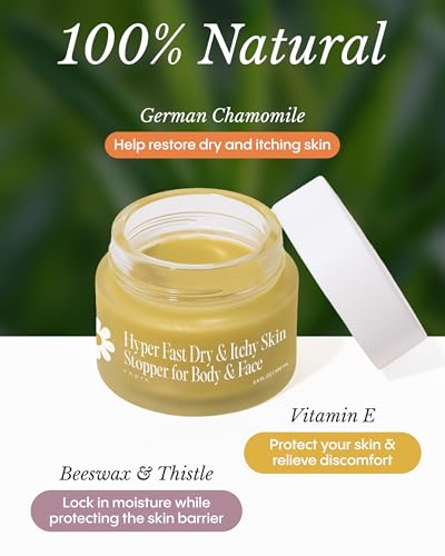 Dry & Itchy Skin Soothing Balm for Body & Face - Natural Relief, 3.4 fl oz