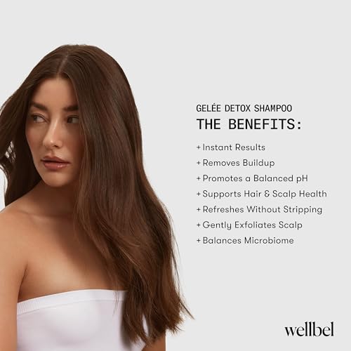 WELLBEL Gelée Detox Shampoo - pH-Balanced Scalp Exfoliating Hair Wash for Color-Treated Hair