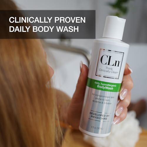 CLn Body Wash Non-Drying for Sensitive Skin 8 Fl Oz Pack of 2 - Eczema & Dermatitis Care