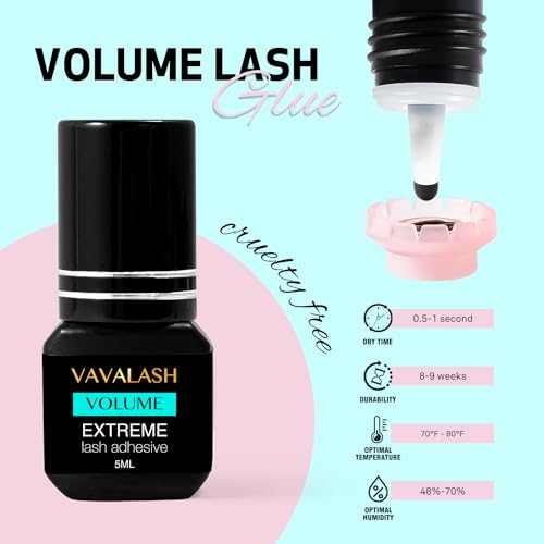 VAVALASH Premium Lash Extensions +Professional Eyelash Extension Glue 5ml
