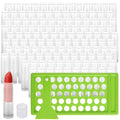 Clear 200PCS Lip Balm Tubes with Caps, Filling Tray & Spatula Set — DIY Lipstick & Lip Balm Containers