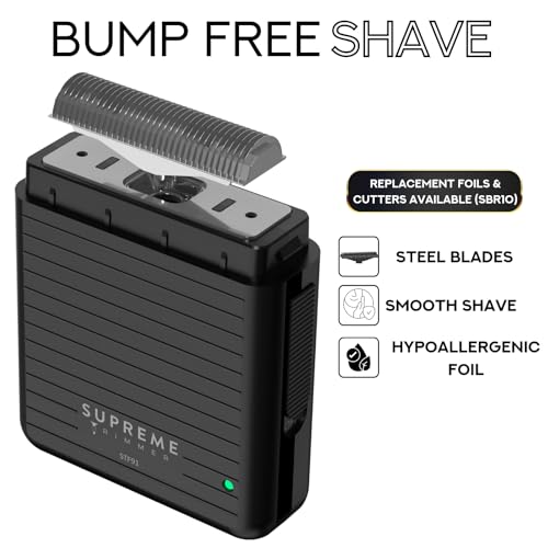 Supreme Trimmer Solo Lite Foil Shaver for Men | Rechargeable Electric Razor + 90 Min Runtime, Type-C USB Fast Charging | Lightweight Travel Shaver, Easy to Carry | STF91