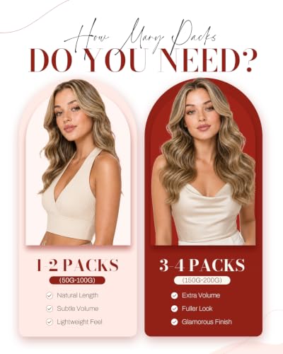 Tape-In Human Hair Extensions - Beige Blonde, 18 Inch, 20 Pieces - Light Brown Highlighted Platinum Blonde Variation