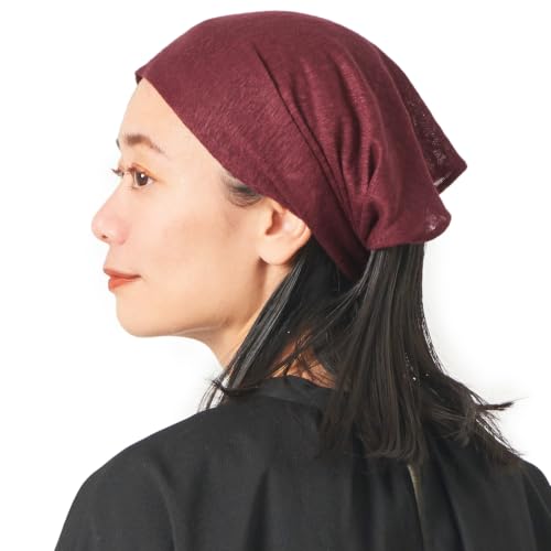Burgundy Linen Head Band for Women and Men - Stylish & Comfortable Headwrap - 1 Pack
