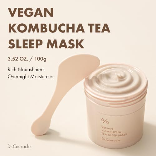 Vegan Kombucha Tea Sleep Mask - Overnight Hydrating Face Moisturizer 3.52 oz