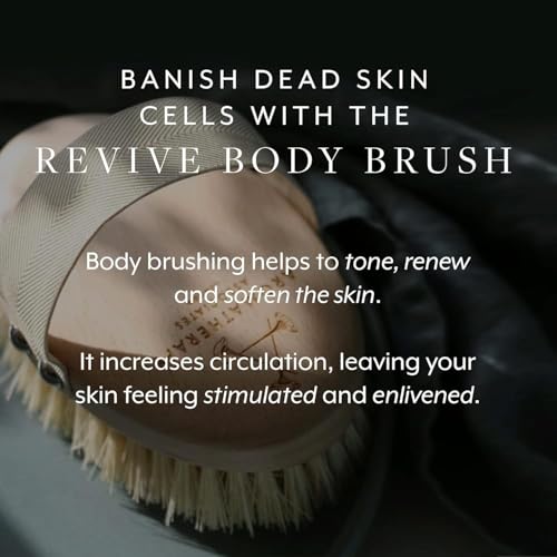 Natural Dry Body Brush for Exfoliation & Circulation - Anti-Cellulite Skin Care Tool