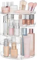 Large Capacity Rotating Makeup Organizer - Adjustable Carousel for Cosmetics & Skincare