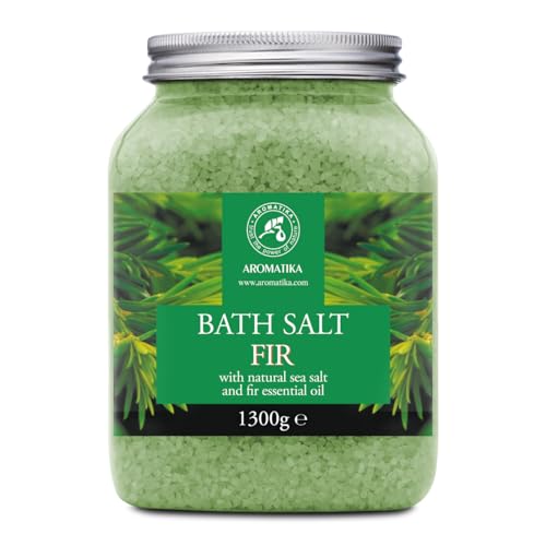 Fir Bath Salt with Natural Fir Essential Oil – Relaxing 46 oz Sea Salt for Bath & Body Care