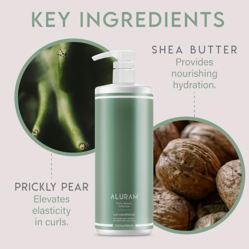 ALURAM Curl Conditioner 33.8 Fl Oz Coconut Water Infused Hydration for Curly Hair