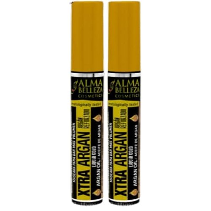 2x Alma Belleza XTRA ARGAN OIL Black Mascara Eyelashes MORE VOLUME & Waterproof
