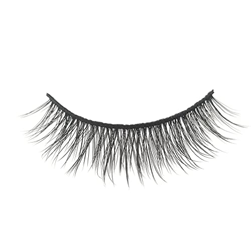 Really Really Lowkey - Reusable 15 Wears, Natural Looking Vegan False Lashes, Handmade from Korean Silk. Lightweight Cruelty Free Eyelash for Everyday Look - 1 Pair