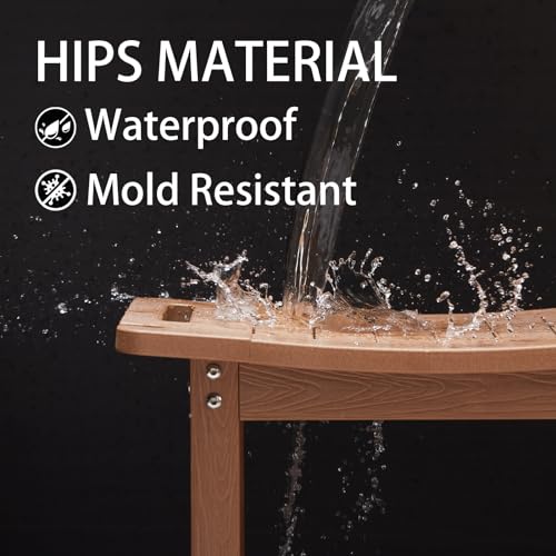 Heavy Duty Shower Bench - Brown Waterproof Poly Lumber Seat, 500 LB Capacity
