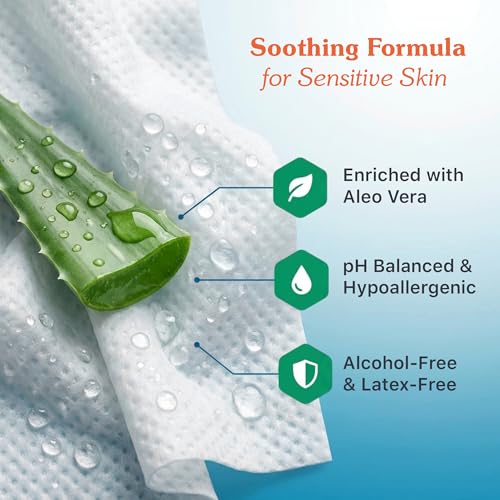 Adult Disposable Washcloths Pack of 10 - Extra Large, Plant-Based, Ultra Soft for Elderly & Incontinence Care
