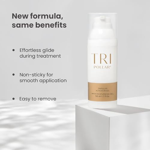 TriPollar Activator Gel - Lightweight Gel for Radio Frequency Treatments - Enhances Anti-Aging Results of RF devices - Supports Skin Elasticity (1.69 oz) (Clear)