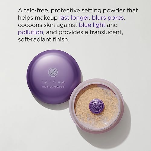 Tatcha The Silk Powder | Protective Setting Powder | Helps Makeup Last Longer, Blurs Pores & Provides a Translucent, Soft-Radiant Finish, 20 G| 0.7 oz