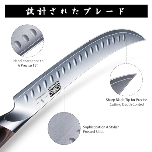 10-Inch Razor Sharp Carving Slicing Knife - Japanese High Carbon Steel Brisket Knife - Ergonomic Handle