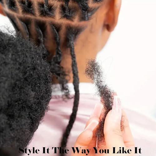 Afro Kinky Human Hair for Dreadlock Extensions 12 Inch 30g Natural Black - 2 Bundles
