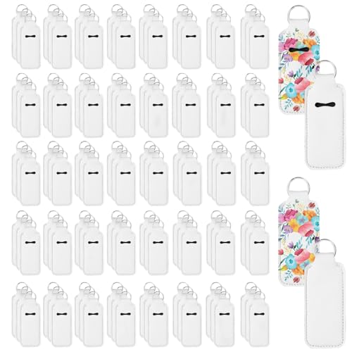 120 Pcs Sublimation Lipstick Holder Keychain Set - Travel Organizer with Key Ring for Women