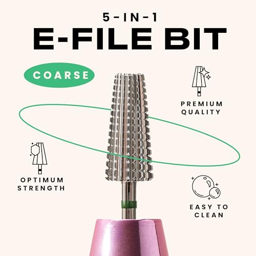 V Beauty Pure 5-in-1 Coarse Nail Drill Bits Kit for Electric Nail E-File