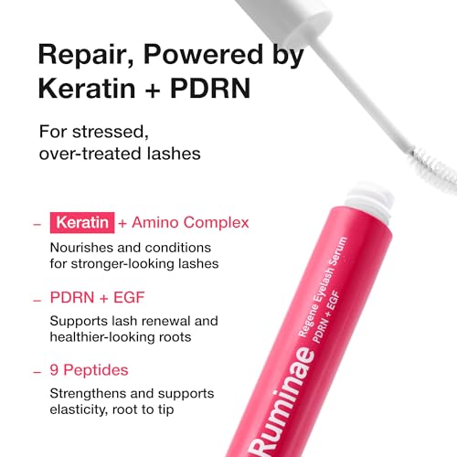 Keratin Lash Serum for Damaged Lashes - Lash Repair & Nourishing Conditioner - Prostaglandin-Free, 0.3 fl oz - Ruminae