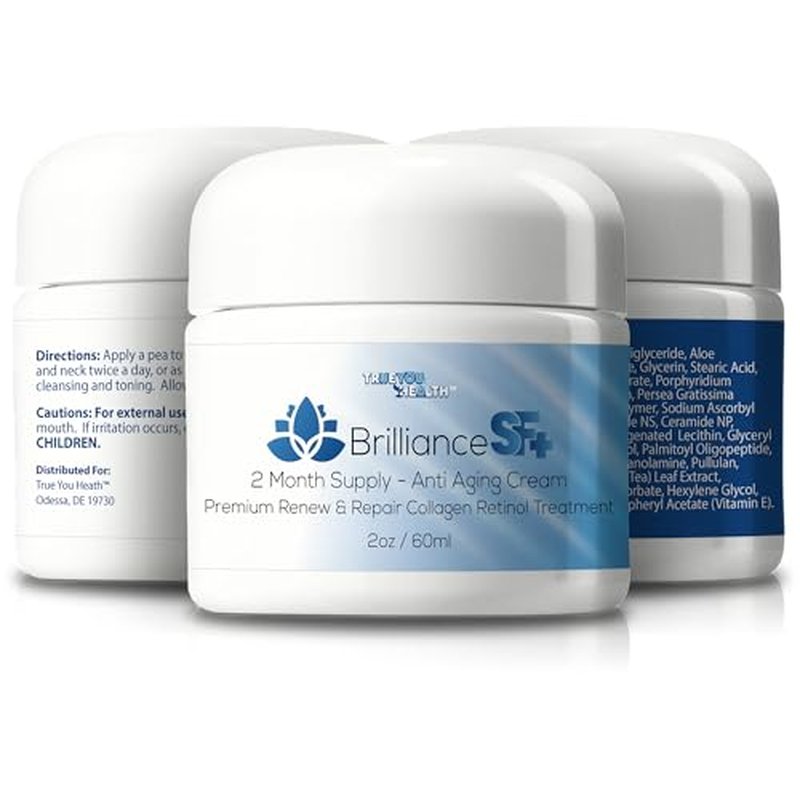 Brilliance SF Plus 2 Month Supply Anti Wrinkle Cream - Our Best Pro Brilliance SF Anti Aging Cream / Anti Wrinkle Cream Plus - Premium Plus Brilliance SF Cream for Day & Night - Promote Soft Skin