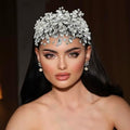 Silver Rhinestone Bridal Headband for Weddings - Aoityis