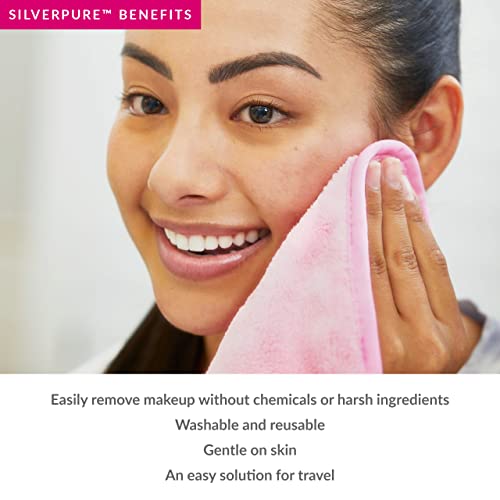 PMD Beauty Silverpure Makeup Removing Cloth - Pink, Silver-Infused Microfiber