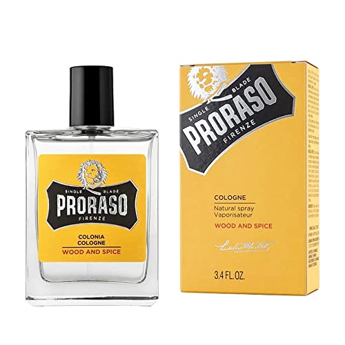 Proraso Wood & Spice Cologne for Men - Long Lasting Fragrance
