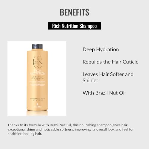 Nourishing Shampoo with Brazil Nut Oil for Dry Damaged Hair - 1000ml