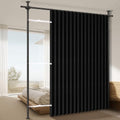 AJAZZ Blackout Room Divider Curtain Set 100"W x 84"L No Drill Privacy Partition