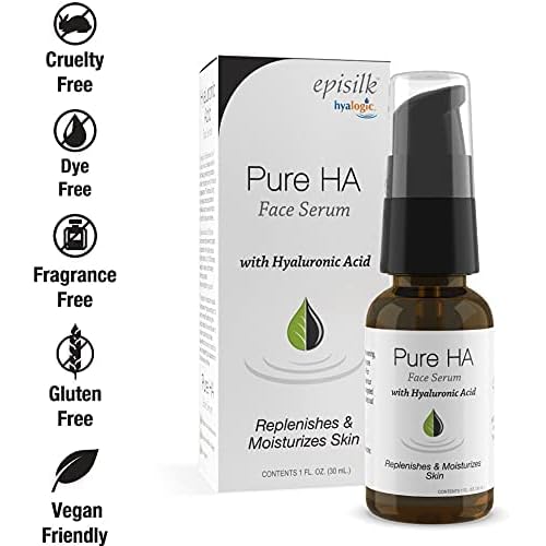 Pure Hyaluronic Acid Serum for Face - Hyalogic Natural HA Face Serum, Non-Greasy, Fragrance-Free Formula - Hyaluronic Acid Serum? Soften & Hydrate Skin | 1 Fl. oz.
