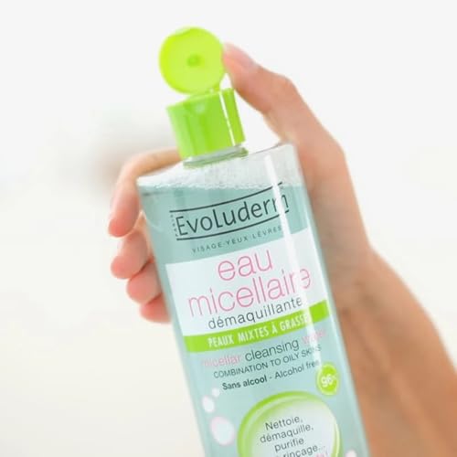 Micellar Water Facial Cleanser & Makeup Remover for Oily Skin - Alcohol Free, 16.9oz