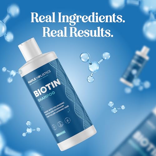 Rosemary and Biotin Shampoo for Thinning Hair - Vegan Volumizing Shampoo for Fine Hair with B Vitamins Argan Oil & Tea Tree Essential Oil - Paraben Silicone and Sulfate Free Vegan Formula (8 Fl Oz)
