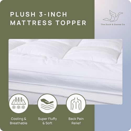 Queen Cotton Mattress Topper - White Plush 1200 GSM Extra Thick Pillow Top
