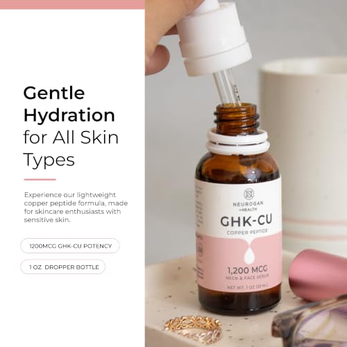 Copper Peptide Face & Neck Serum - Hydrating Skin Care for Sensitive Skin