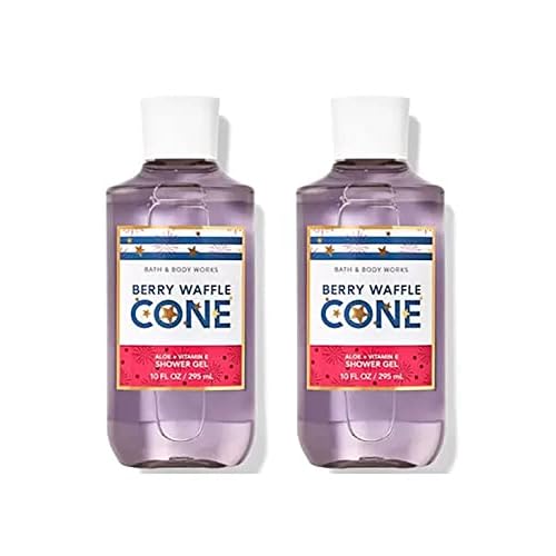 Bath & Body Works Berry Waffle Cone Shower Gel Gift Sets 1Oz 2 Pack (Berry Cone) 20 Fl Oz