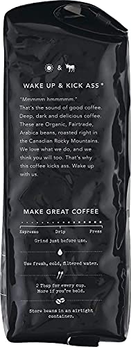 Dark Roast Whole Bean Coffee - 10 oz Pack of 6 - Organic, Fairtrade, Kosher
