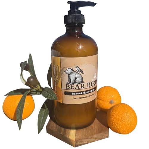 Grass-Fed Tallow & Raw Honey Body Lotion with Olive Oil and Citrus Vanilla Scent