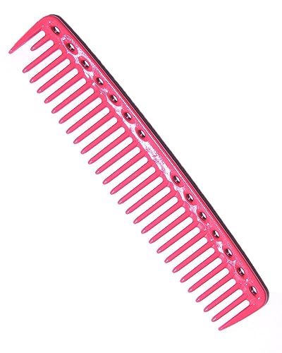 Y.S. Park Pink Wide Hair Comb 202mm for Salon & Styling - Spain Origin
