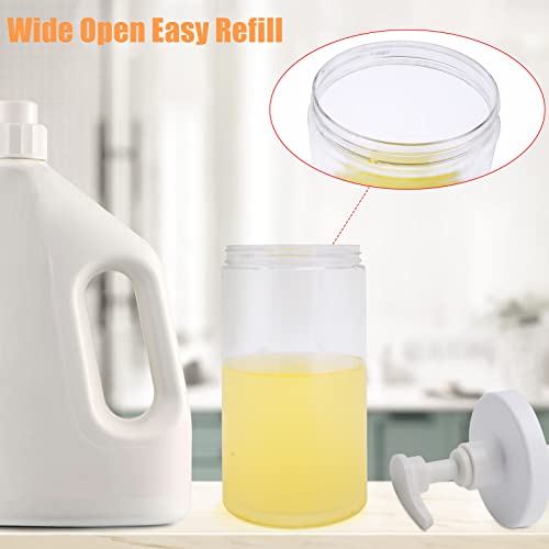 Cosywell Refillable Pump Bottle Dispenser 3x 1000ml White Wide Mouth Set
