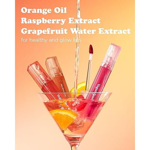 Touch in Sol Vegan Again Juicy Glossy Lip Tint - High Pigmented & Glossy Korean Lip Tint - Shiny Translucent Color - Glowy Hydrated Lips, Moisturizing and Plumping, 0.13 fl.oz. (05 Marshmellow)