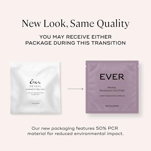 EVER Reveal 60-Pad Refill Biomimetic Peel Pads with LSR10 - Daily Exfoliating Azelaic & Caviar Lime