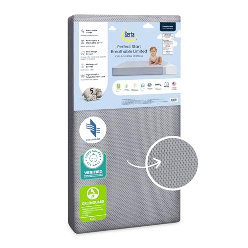 Delta Children Breathable Limited Two-Stage Crib & Toddler Mattress - Waterproof & Washable Cover, Made in USA