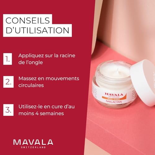 Mavala Nail Care Nailactan Nutritive, Nail Cream In Jar, Supports Damaged Nails, Nourishing, Moisturizing Nail Care Cuticle Cream, Promotes Nail Growth, 0.5 Ounce Jar