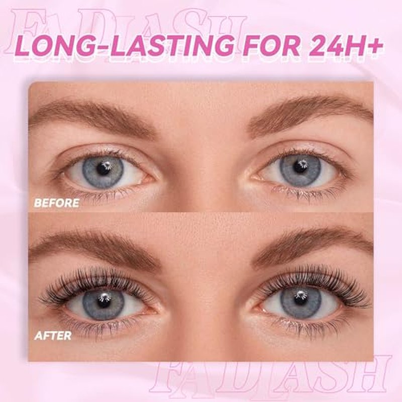 FADLASH Magnetic Eyelashes with Applicator Reusable Magnetic Lashes Natural Look 4 Pairs with Clamp No Glue Needed False Eyelashes Kit Easy to Wear (604+079+806+B7)