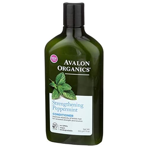 Avalon Organics Conditioner Strengthening Peppermint, 11 oz (Pack of 2)